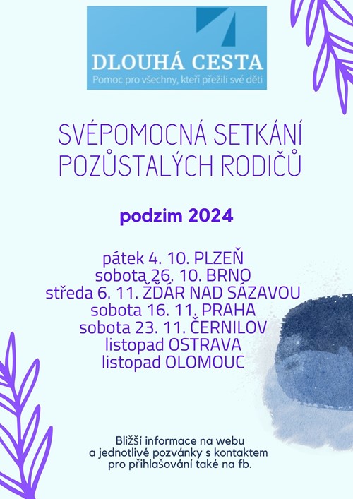 Svépomocná setkání podzim 2024